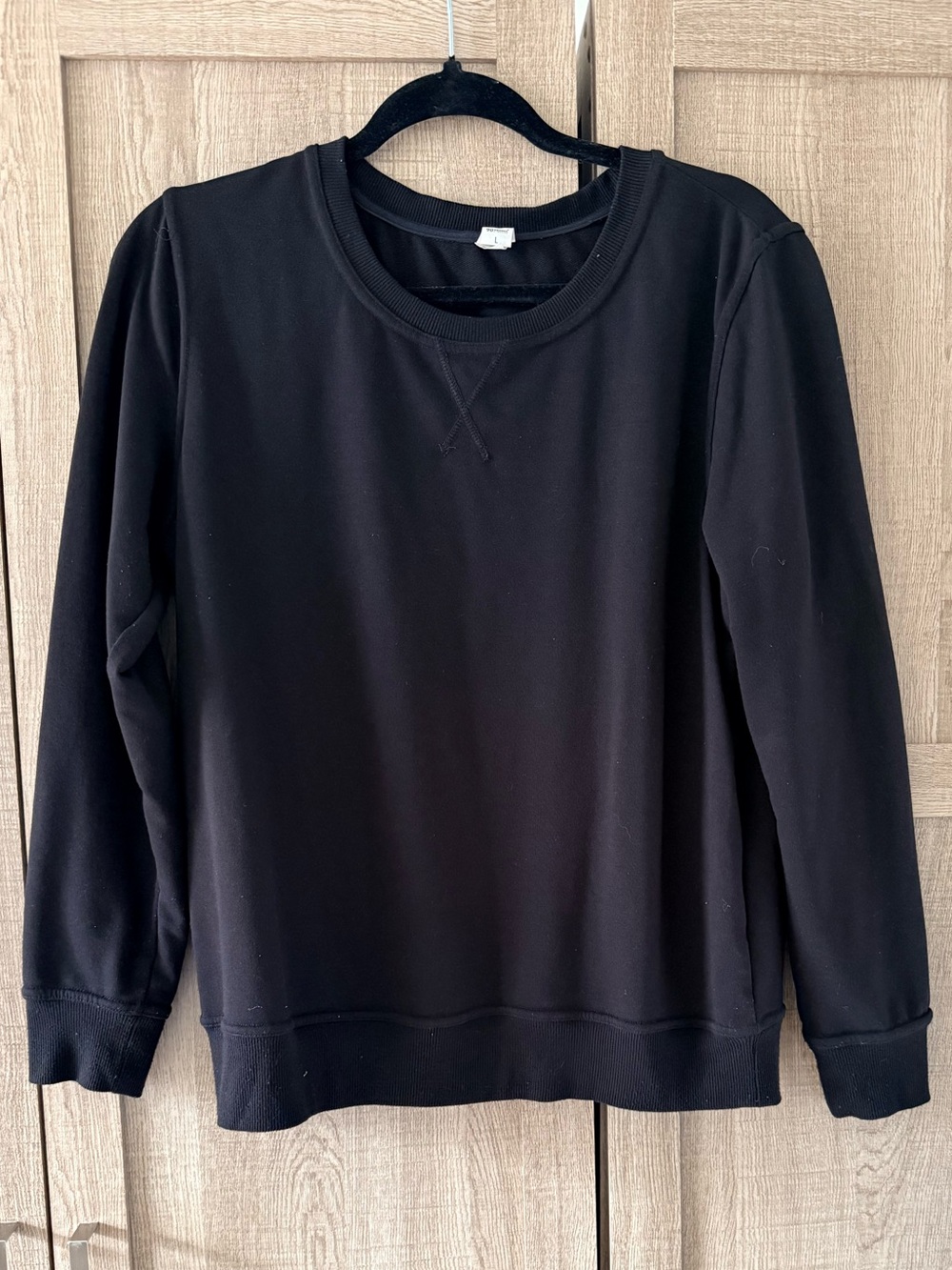 90 Degree by Reflex Black Pullover TerryCloth Sweatshirt SZ.LG